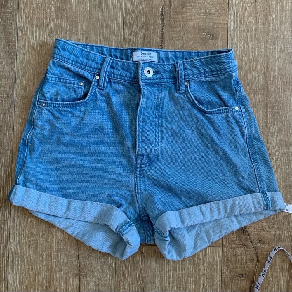 Bershka Denim High Waisted Shorts